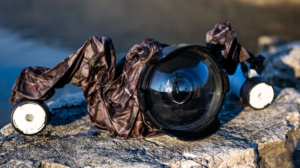 Das Ikelite Unterwassergehäuse.