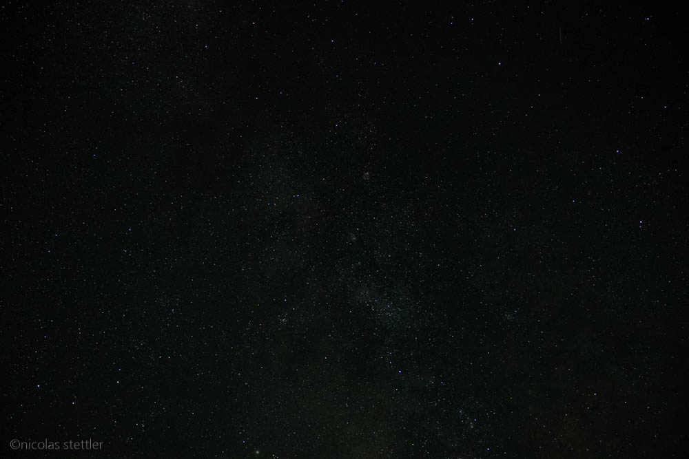 Das unbearbeitete RAW-Foto der Sterne.