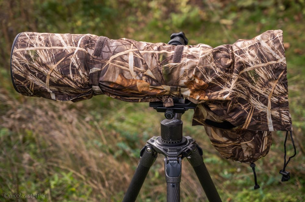 Der RainCoat an meiner Kamera.