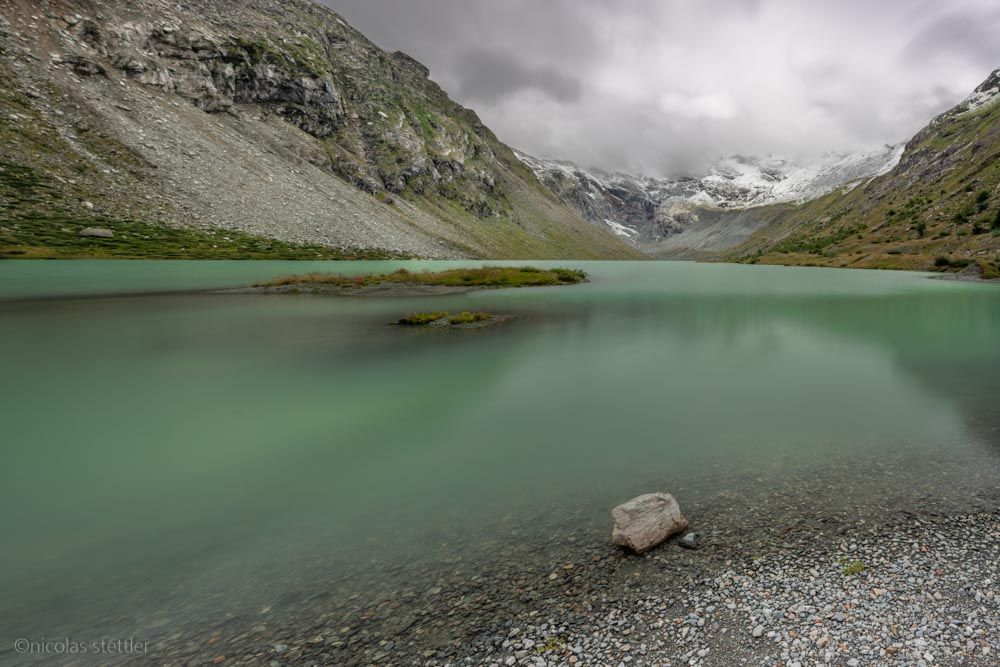 A lake in the Swiss Alps.