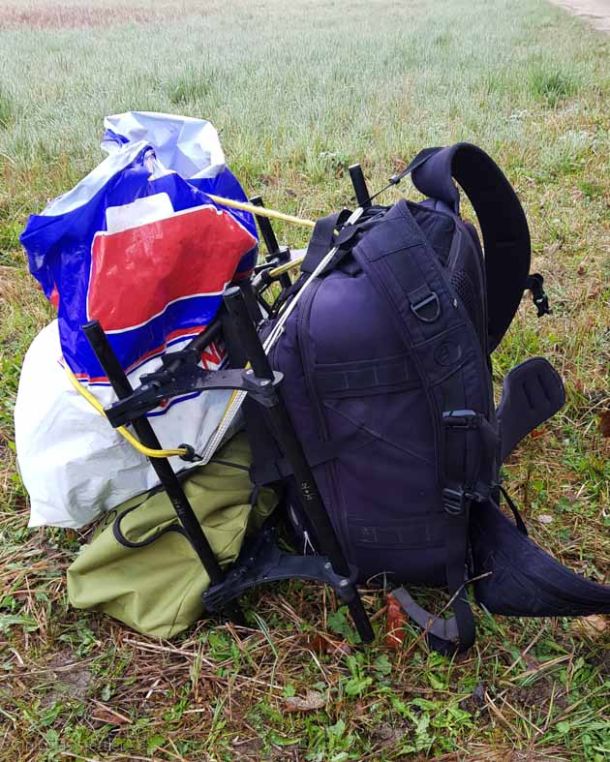 Floating hide II packed for transport